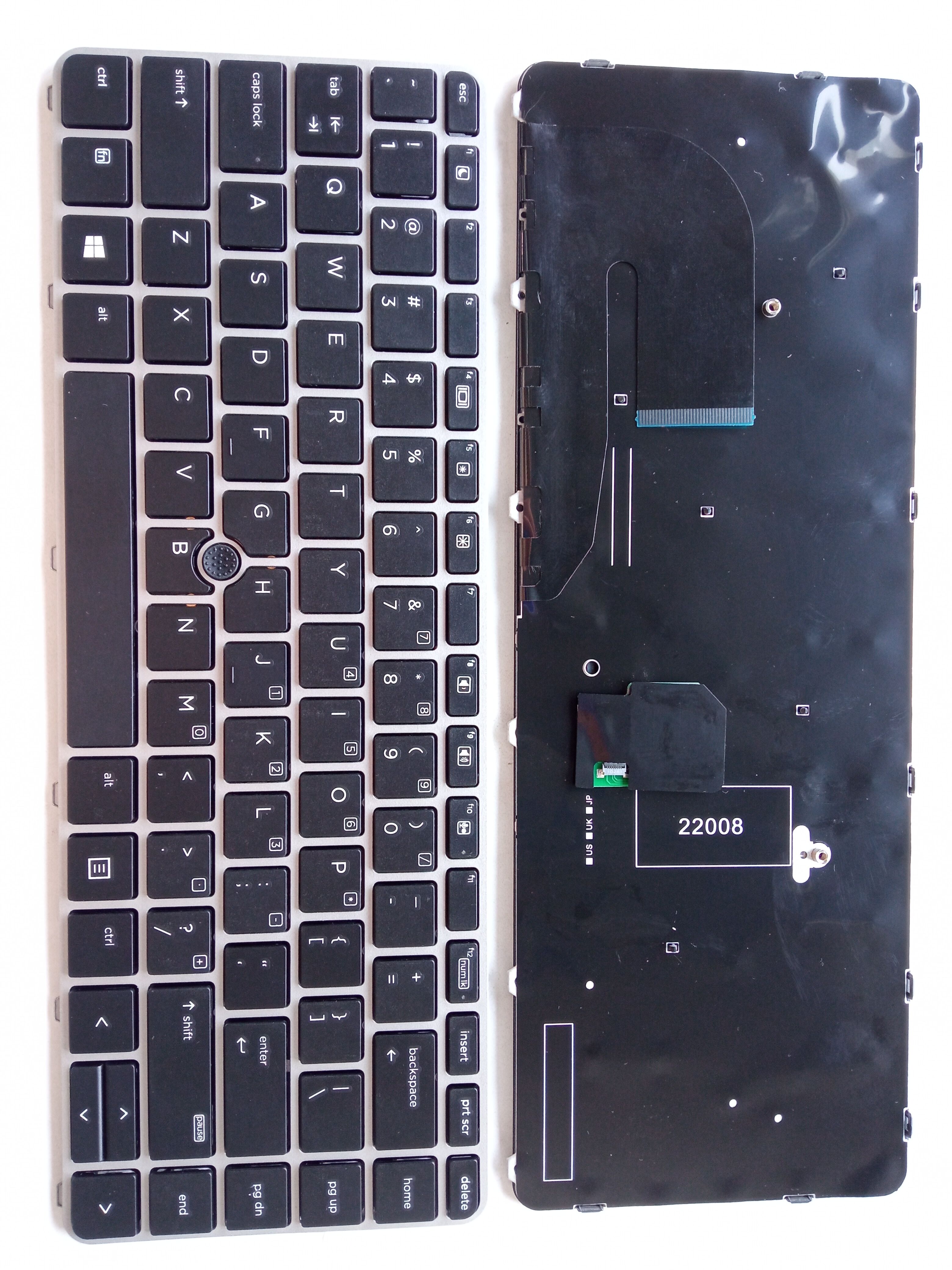 Picture of New Replacement Laptop Keyboard For HP 840G3/745G3/848G3/840G4/745G4/ZBOOK14U G4 SILVER FRAME BLACK With Point (OEM) US Layout